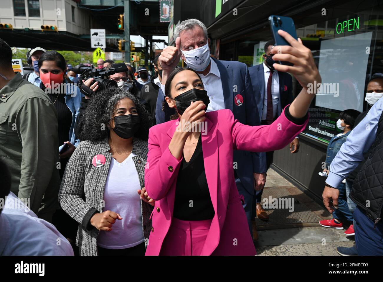 Assemblywoman Karines Reyes, U. S. Representative Alexandria Ocasio ...
