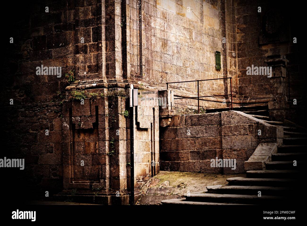 Saint James Route : Santiago de Compostela, Convent of Saint Clair, Jkobsweg, Kloster der St. Klara Stock Photo