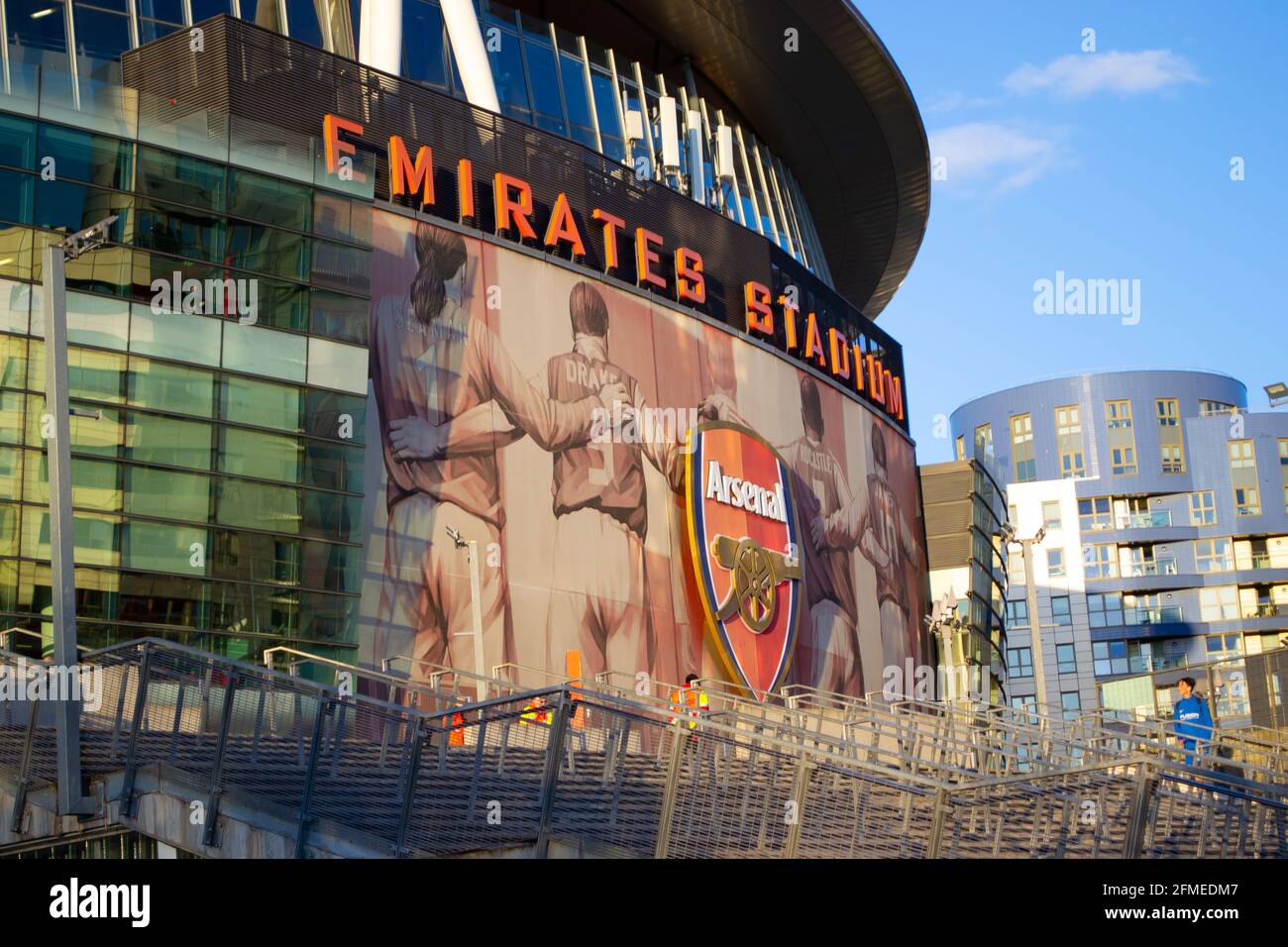 HIGHBURY, LONDON, ENGLAND- 6 May 2021: Arsenal Emirates football stadium in London Stock Photo