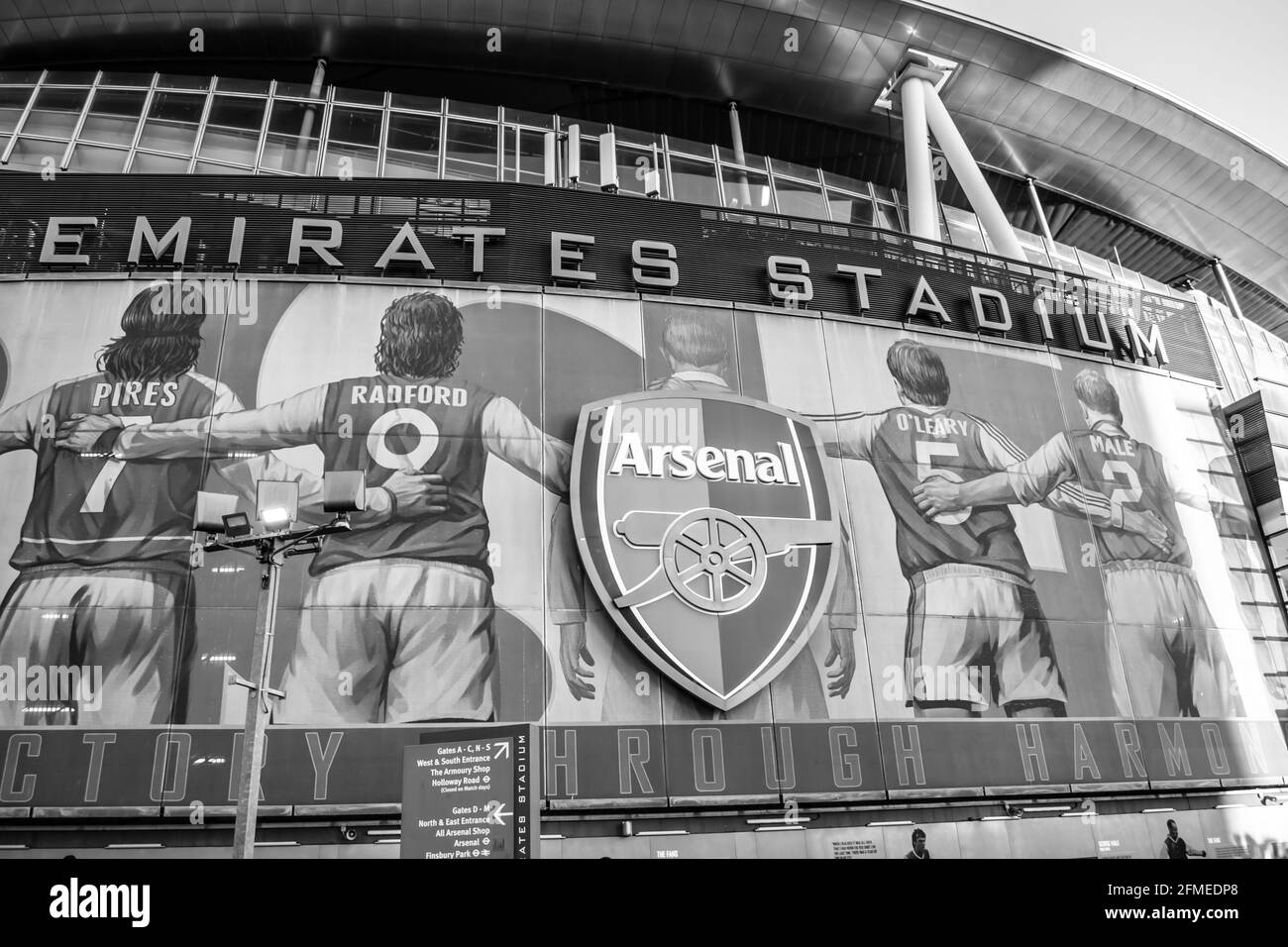 HIGHBURY, LONDON, ENGLAND- 6 May 2021: Arsenal Emirates football ...