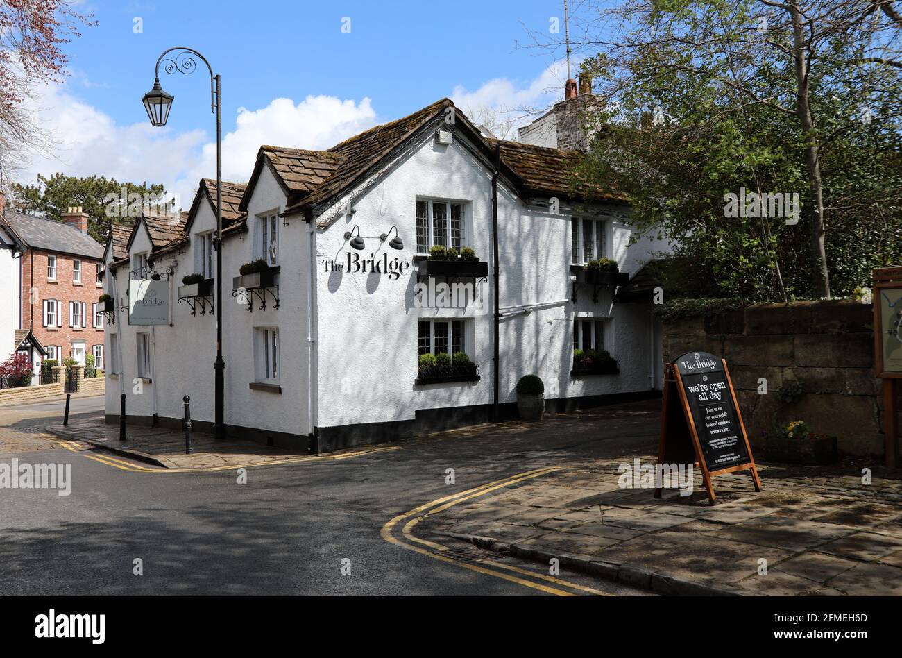 The Bridge at Prestbury in Cheshire Stock Photo Alamy