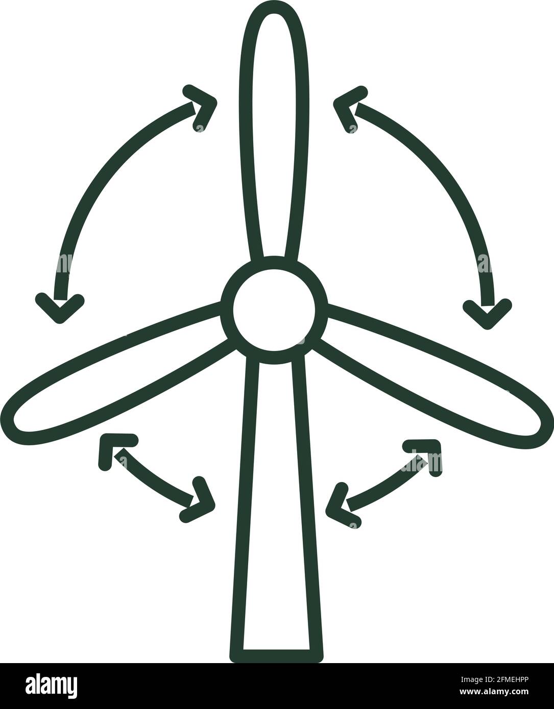 bioenergy windmill turbine ecology icon Stock Vector Image & Art - Alamy