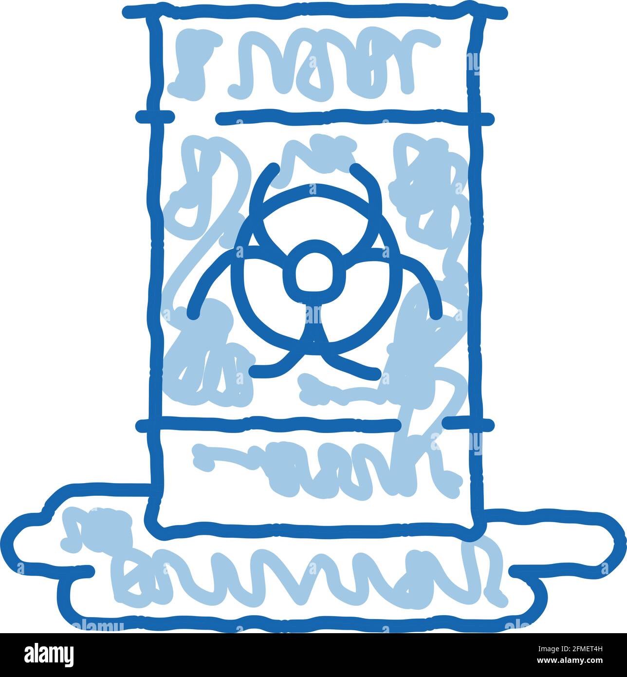 Nuclear Waste Container doodle icon hand drawn illustration Stock ...