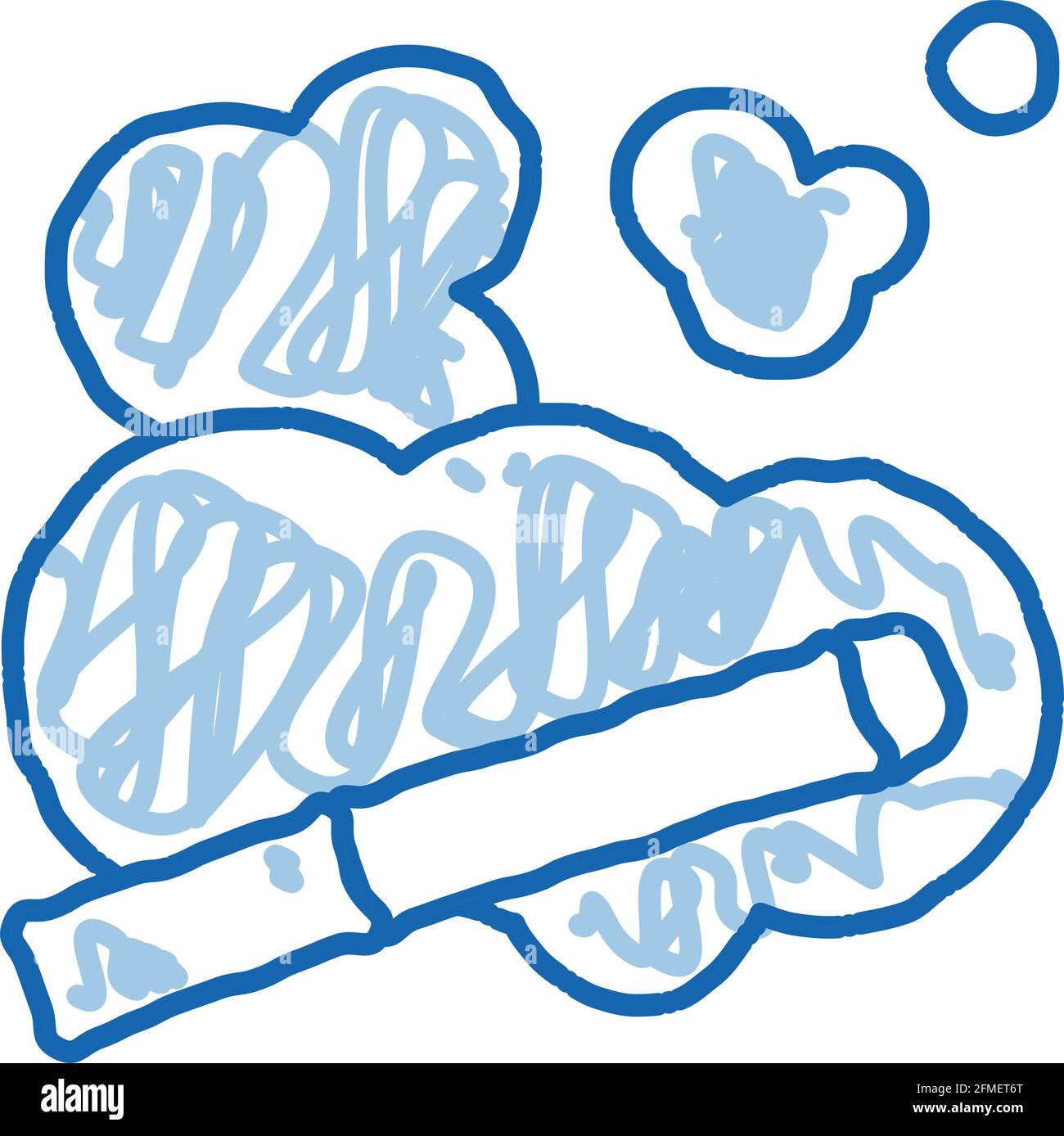 Cigarette And Smoke Steam doodle icon hand drawn illustration Stock ...