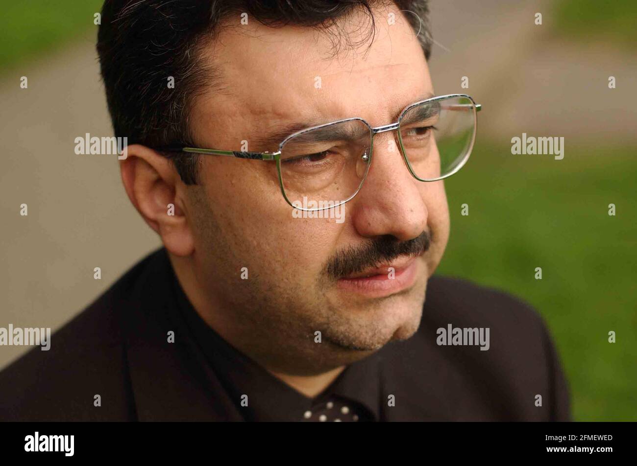 Mr Faig Al-Sheakh-Ali from Iraq whose family have been arrested by Saddam Husseins Agents and shown on Iraqi T.V.22 March 2002 photo Andy Paradise Stock Photo