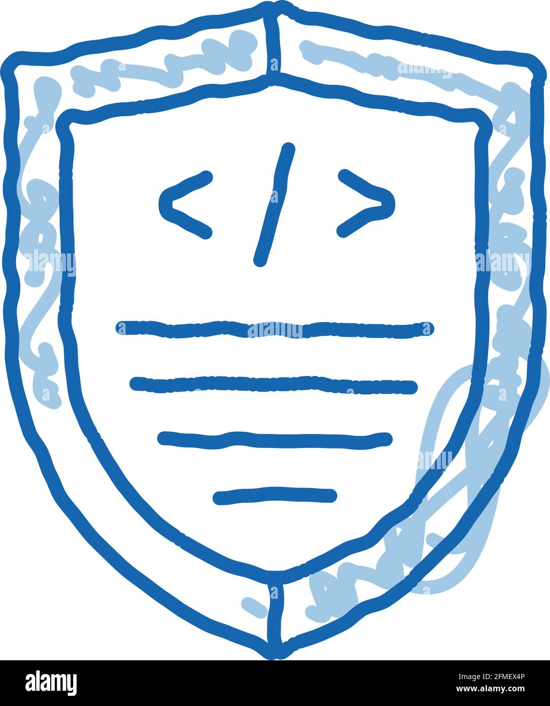 Coding Antivirus Program doodle icon hand drawn illustration Stock ...