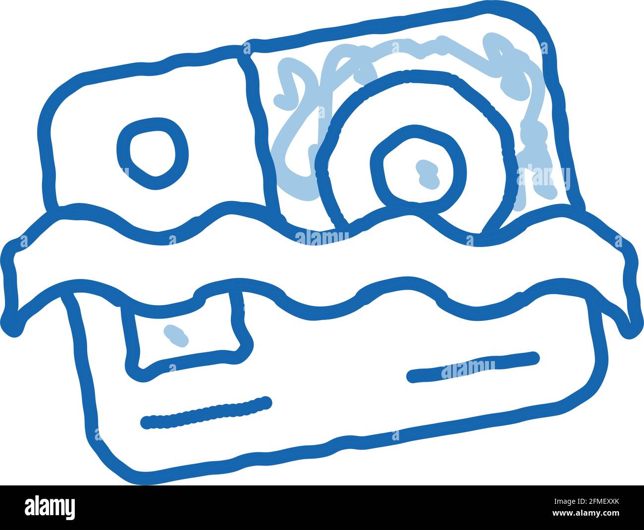 Waterproof Material Camera doodle icon hand drawn illustration Stock ...