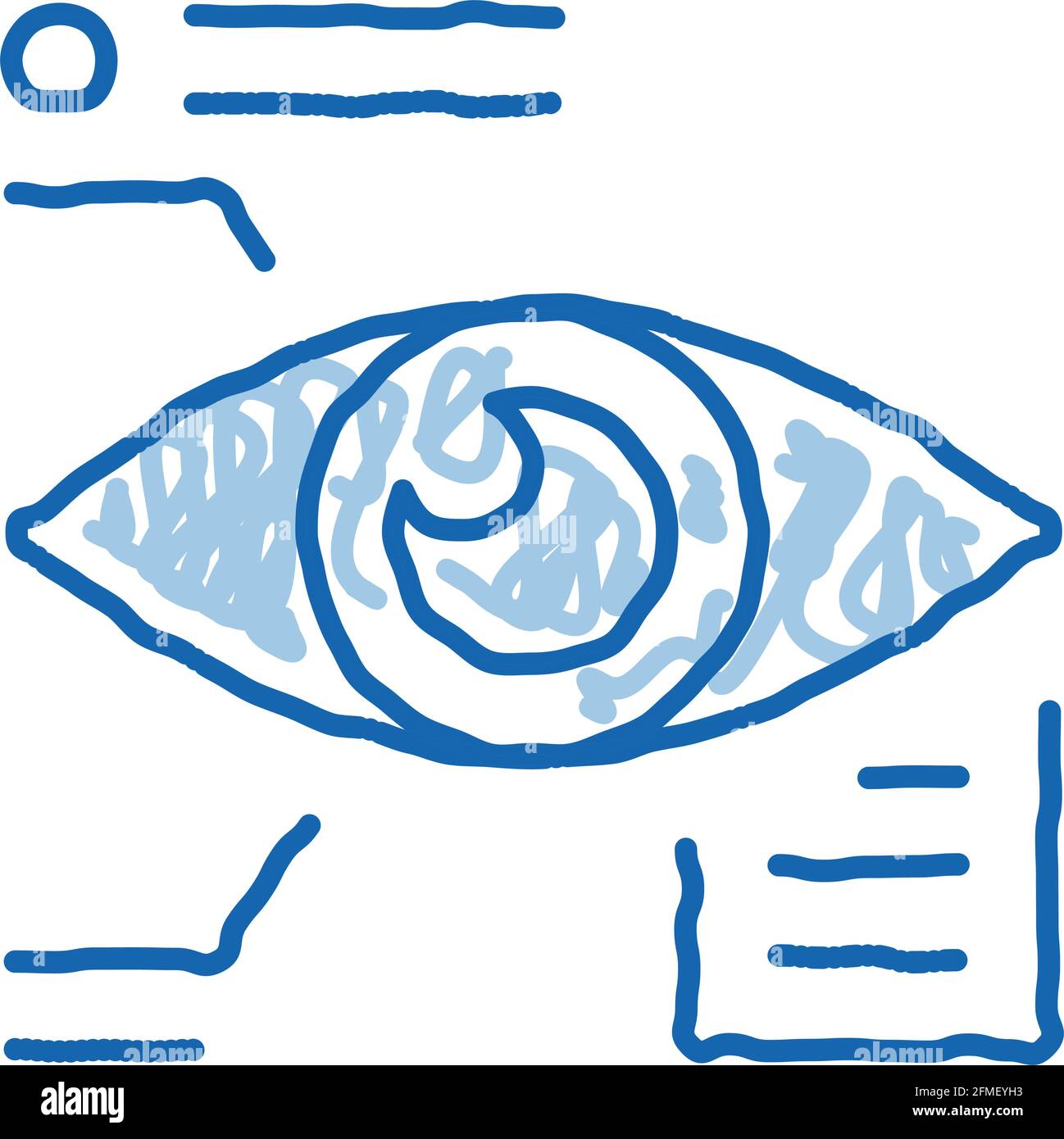 Eye Biometric Data And Information doodle icon hand drawn illustration ...