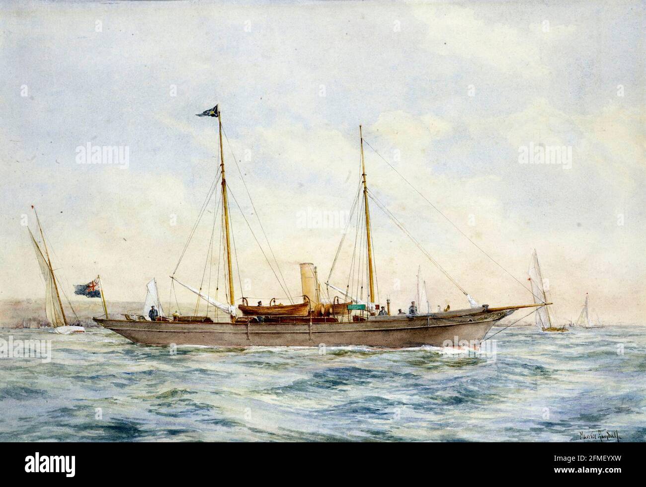 654MAURICE RANDALL (FL 1895  1935) The Steam Yacht Irene Stock Photo