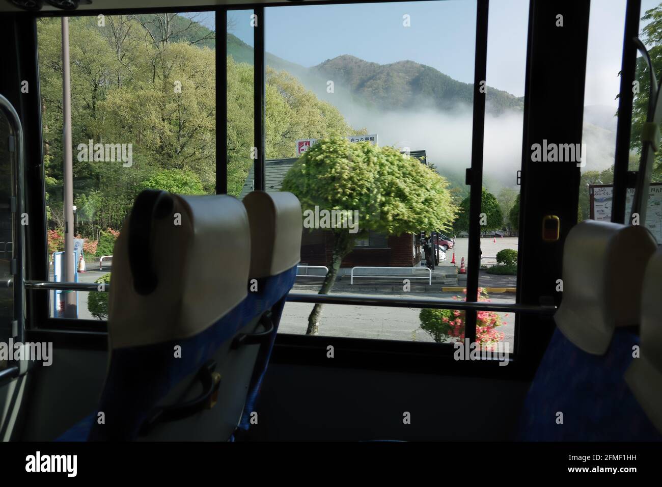komagane, nagano, japan, 05-08-2021, Bus to Komagatake ropeway Stock ...