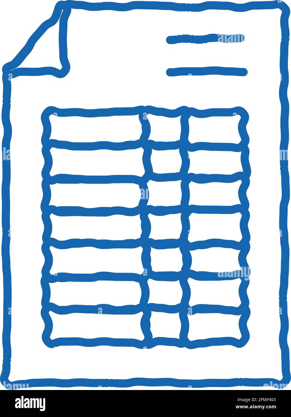 Price List Financial Document File doodle icon hand drawn illustration ...