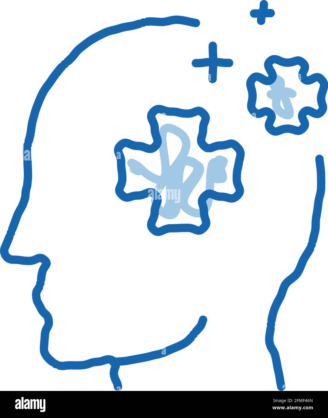 Medicine Crosses Man Silhouette Headache Vector Stock Vector Image ...