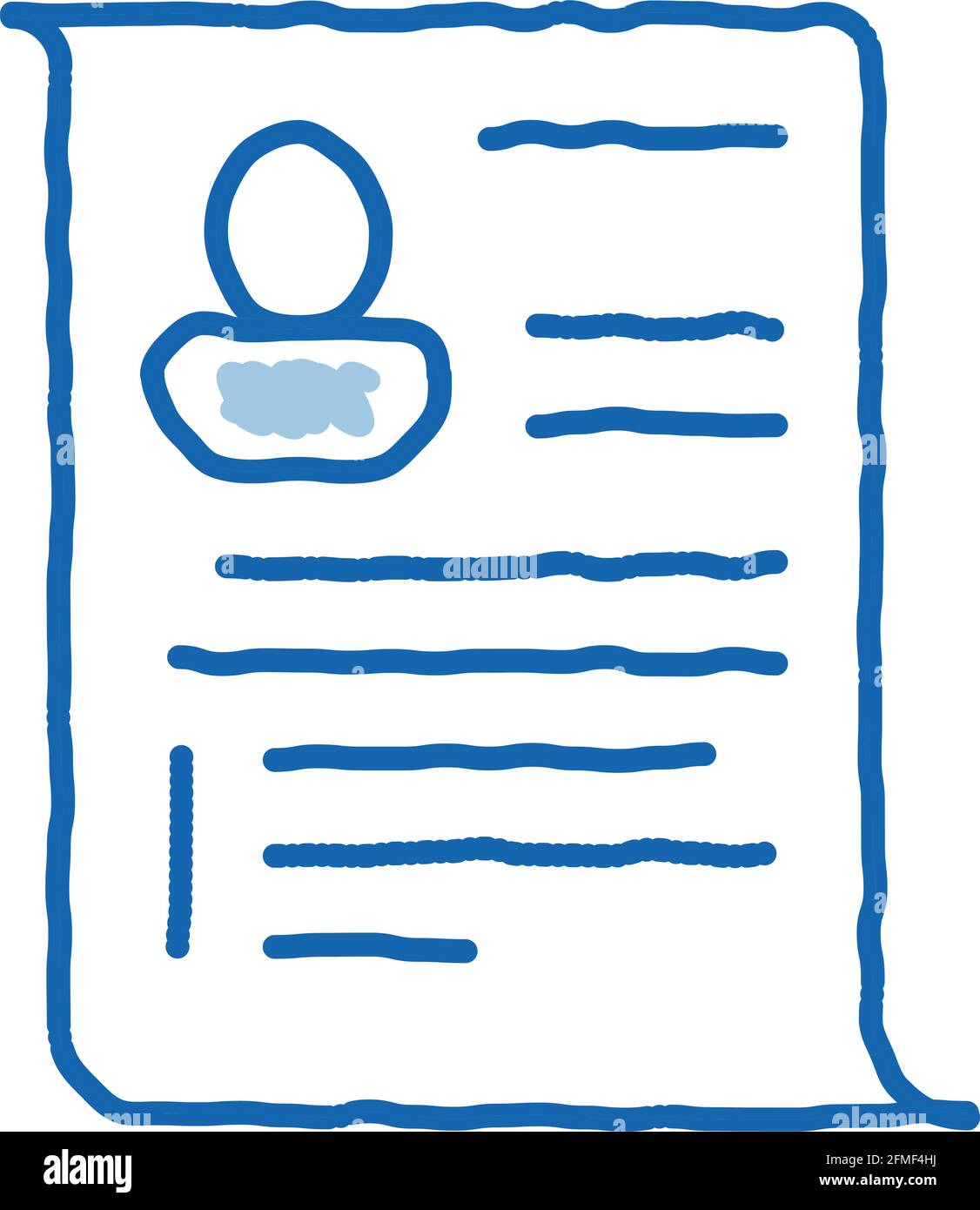 Candidate Curriculum Vitae CV Worksheet Vector Stock Vector