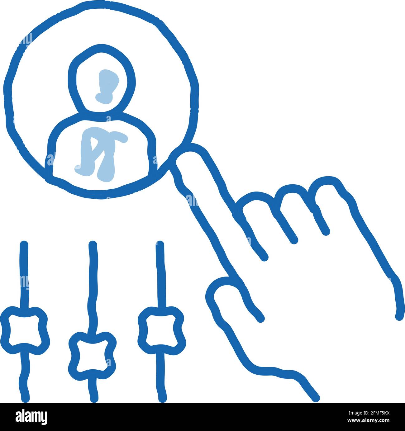 Hand Settings And Man Silhouette Agile Vector Stock Vector