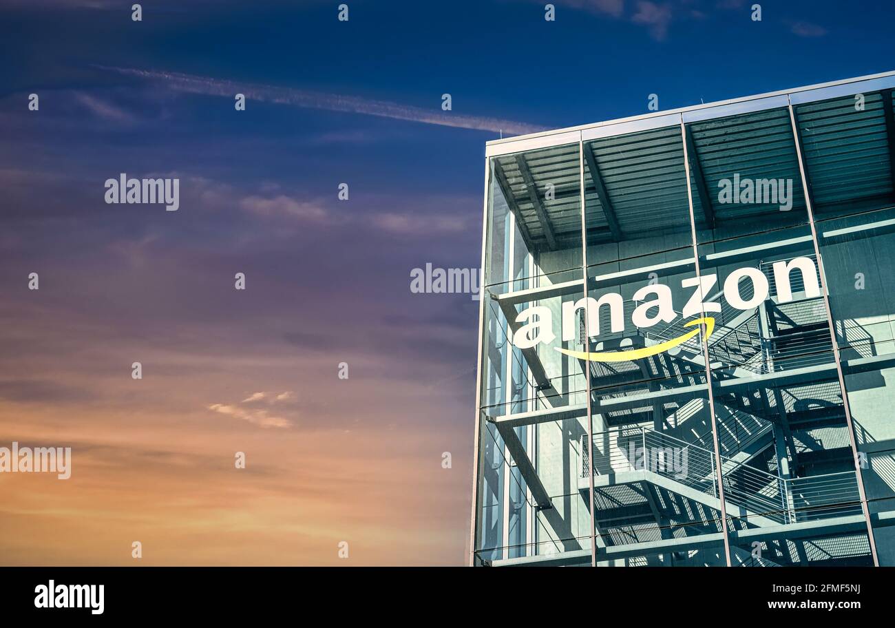 Amazon Headquarter Building Stock Photo
