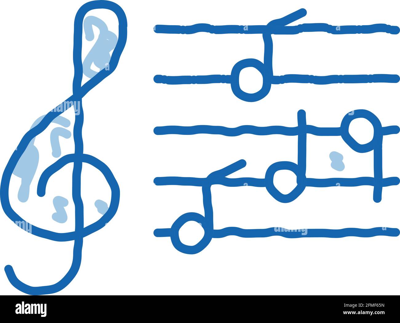 Treble Clef And Musical Notes Opera Element Vector Stock Vector Image
