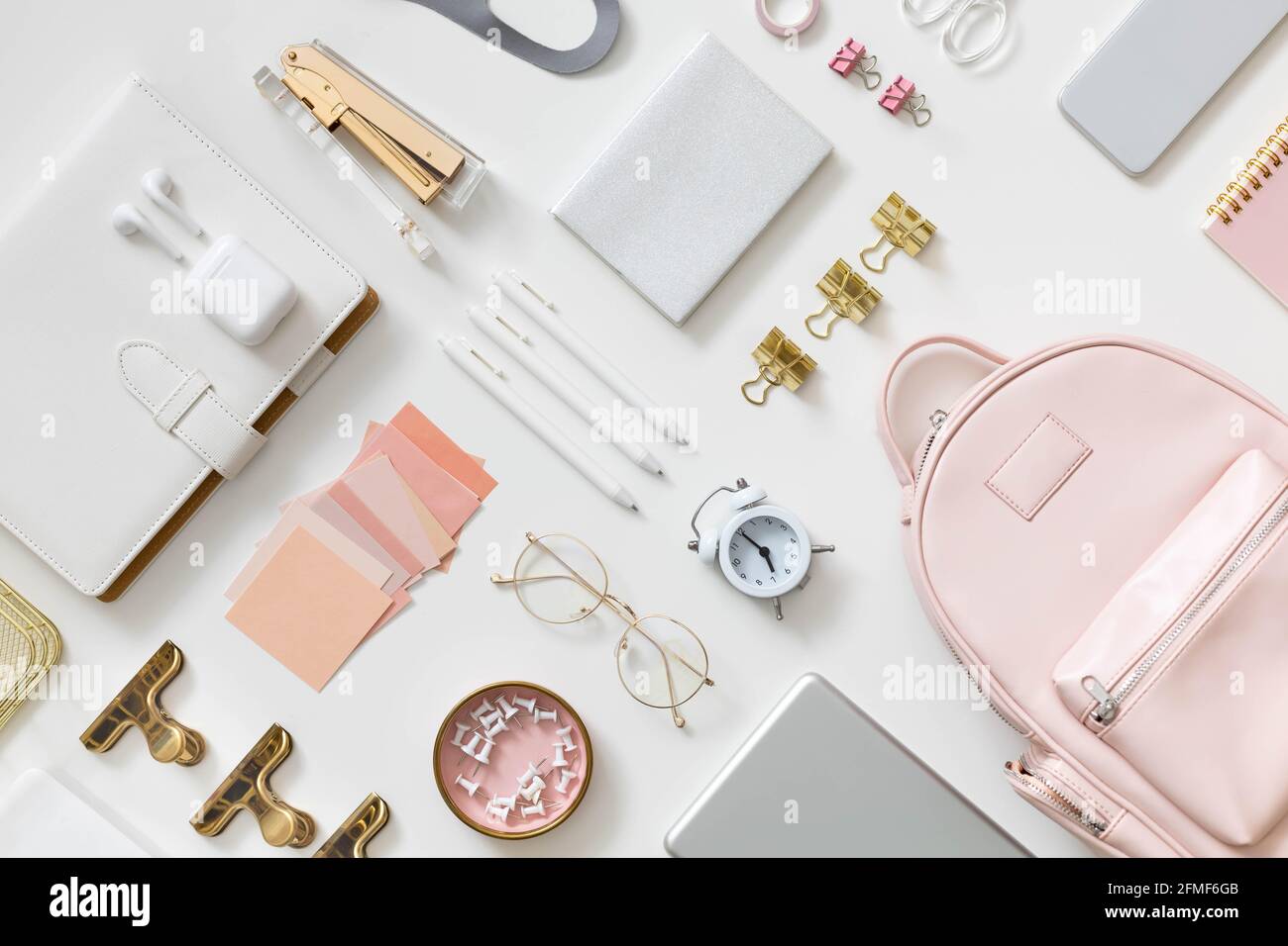 Stationery supplies organization isolated. Concept back to school