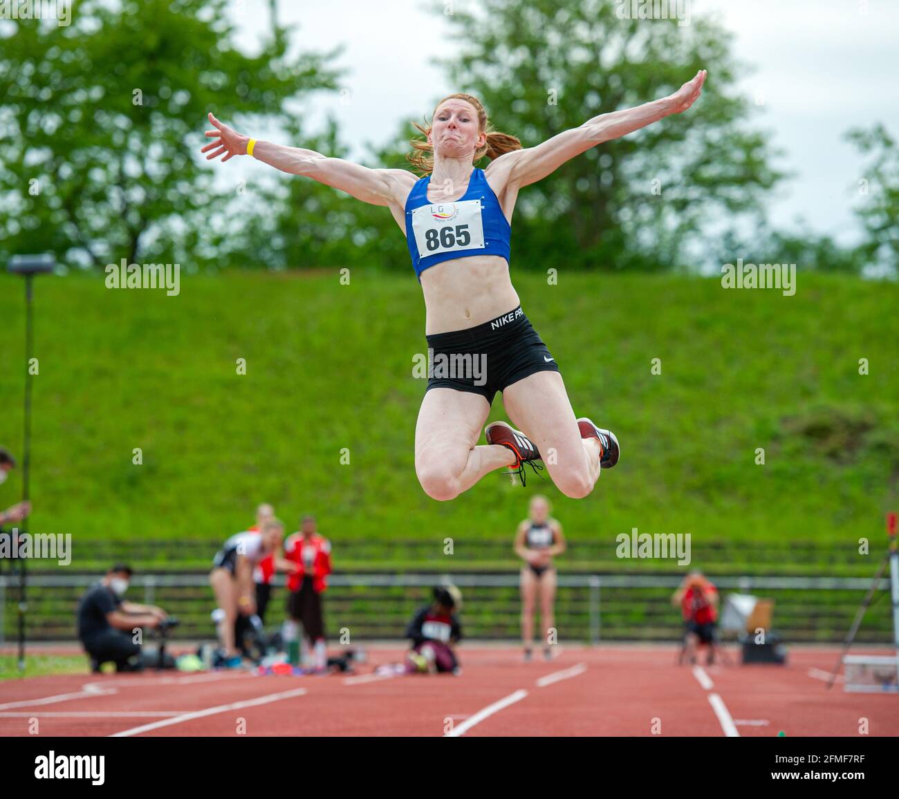 Deutschland. 08th May, 2021. Ines Ruf (LG Offenburg). GES/Athletics/1st  Ettlinger Long Jump Meeting, May 8th, 2021 | usage worldwide Credit:  dpa/Alamy Live News Stock Photo - Alamy
