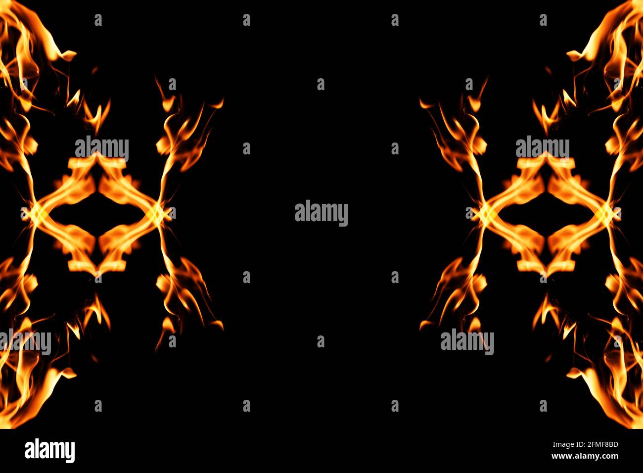 Fire frame with intense fire flame and spark on black background Stock ...