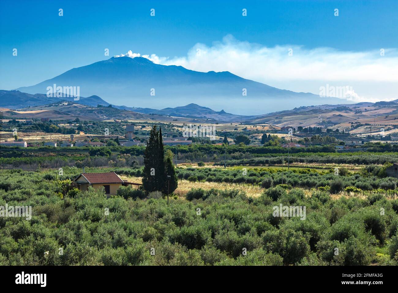 Italy, Sicily, Enna Province,  the Mount Etna lis Stock Photo