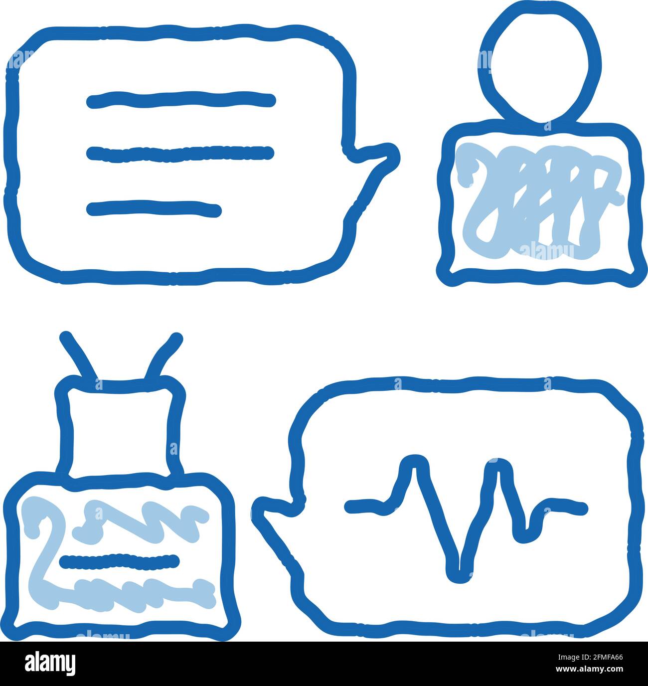 Connection Function Device Voice Control doodle icon hand drawn illustration Stock Vector