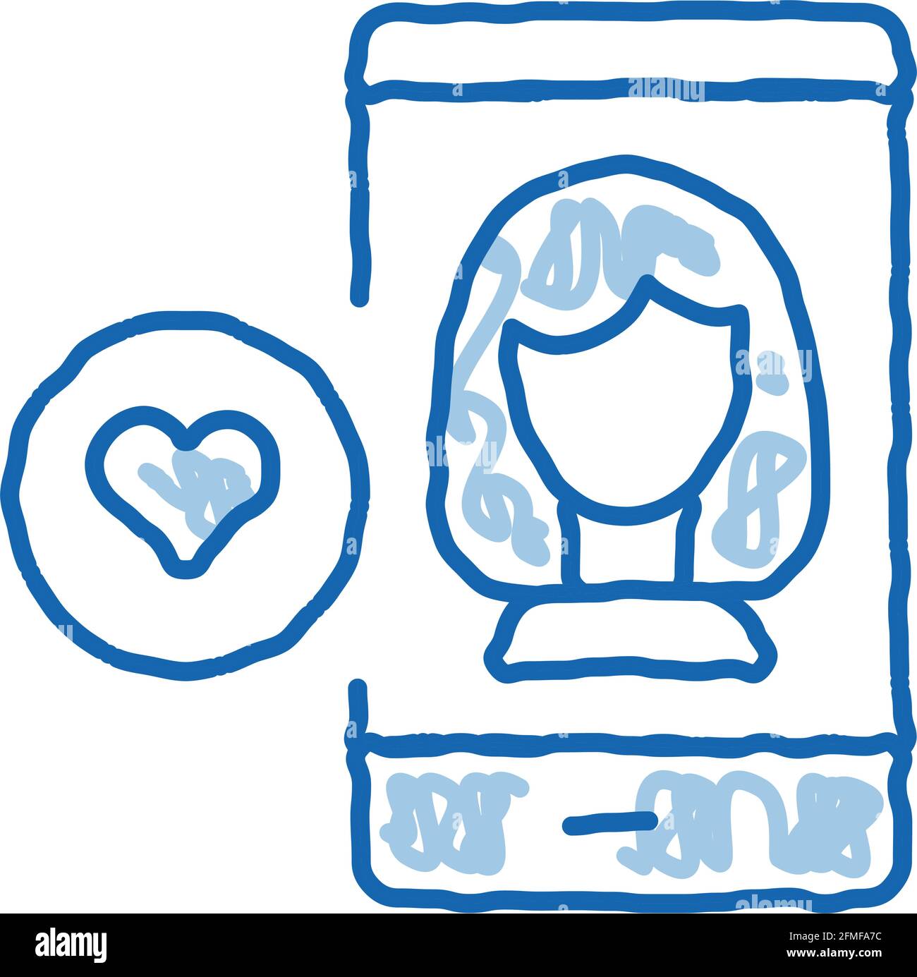Like Female Avatar doodle icon hand drawn illustration Stock Vector ...