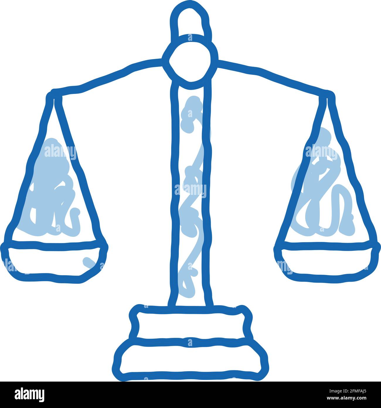 Female Witness Law And Judgement doodle icon hand drawn illustration ...