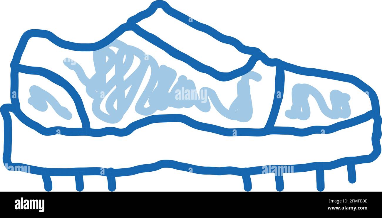 Sneakers for Cricket doodle icon hand drawn illustration Stock Vector ...