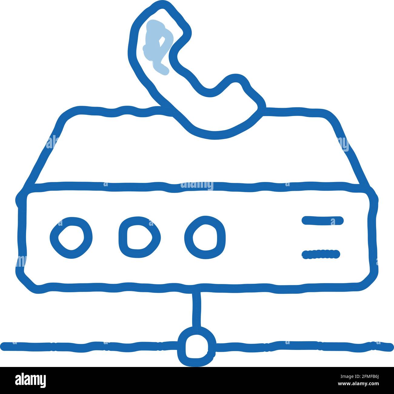 Digital Telecommunications doodle icon hand drawn illustration Stock ...