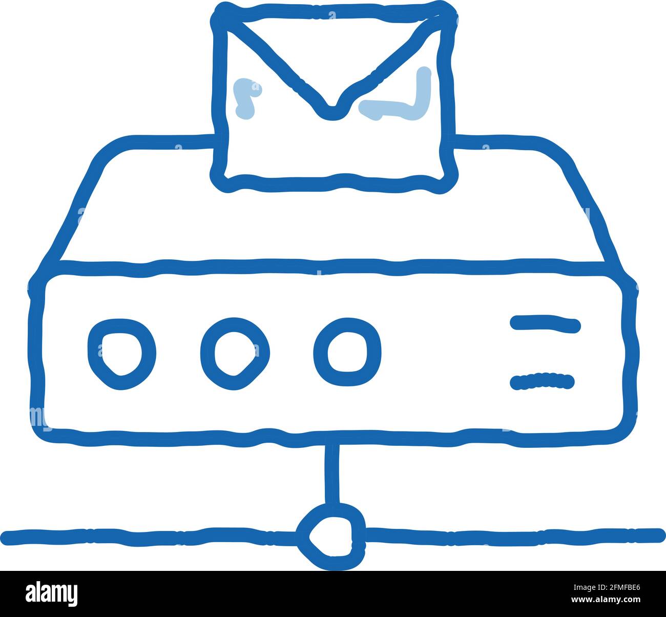 Messaging Digital Technology doodle icon hand drawn illustration Stock ...