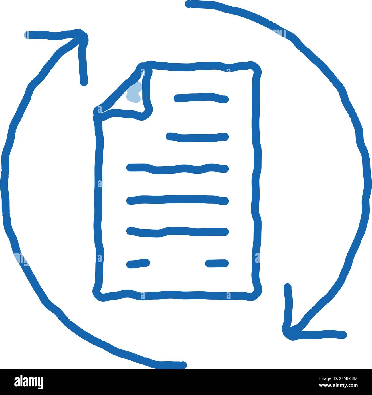 Document Cycle doodle icon hand drawn illustration Stock Vector Image ...