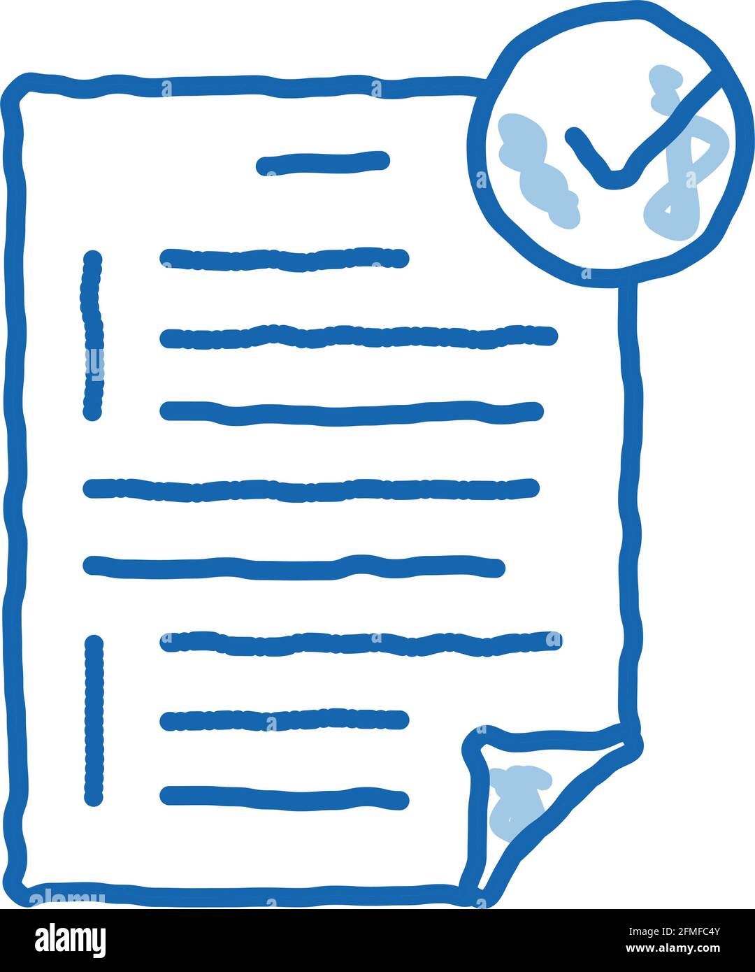 Agreement doodle icon hand drawn illustration Stock Vector Image & Art ...