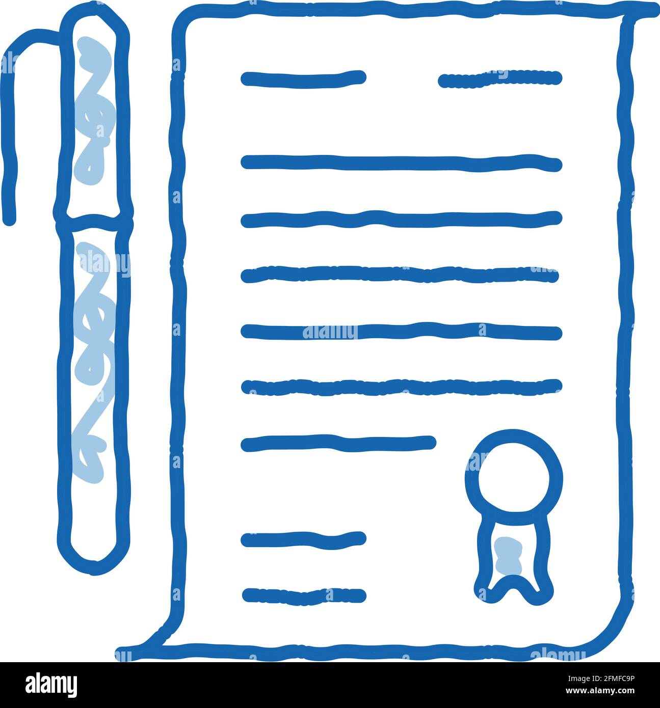 Document doodle icon hand drawn illustration Stock Vector Image & Art ...