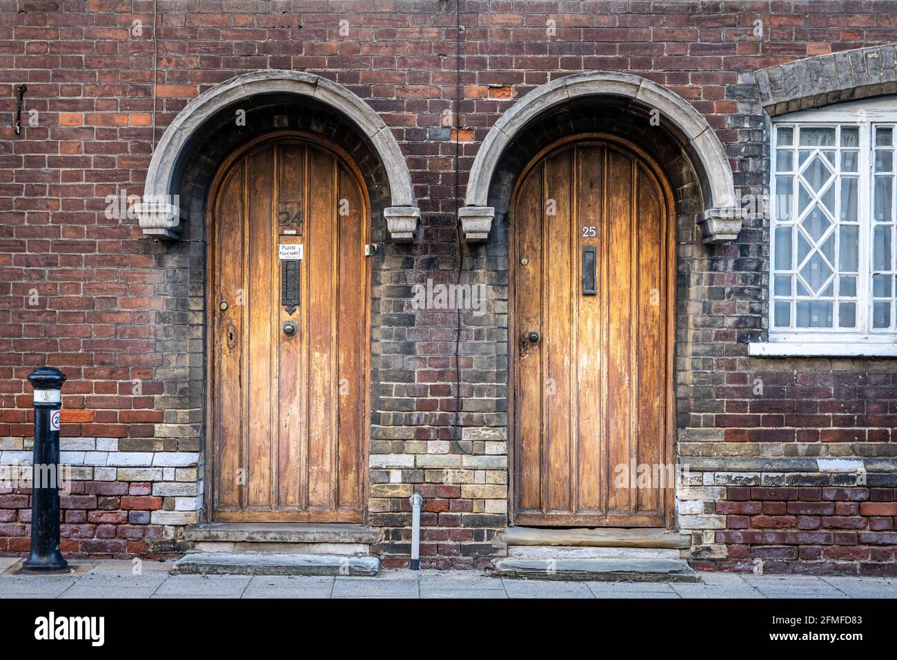 Twiin doors, Bury St Edmunds, Suffolk, England Stock Photo