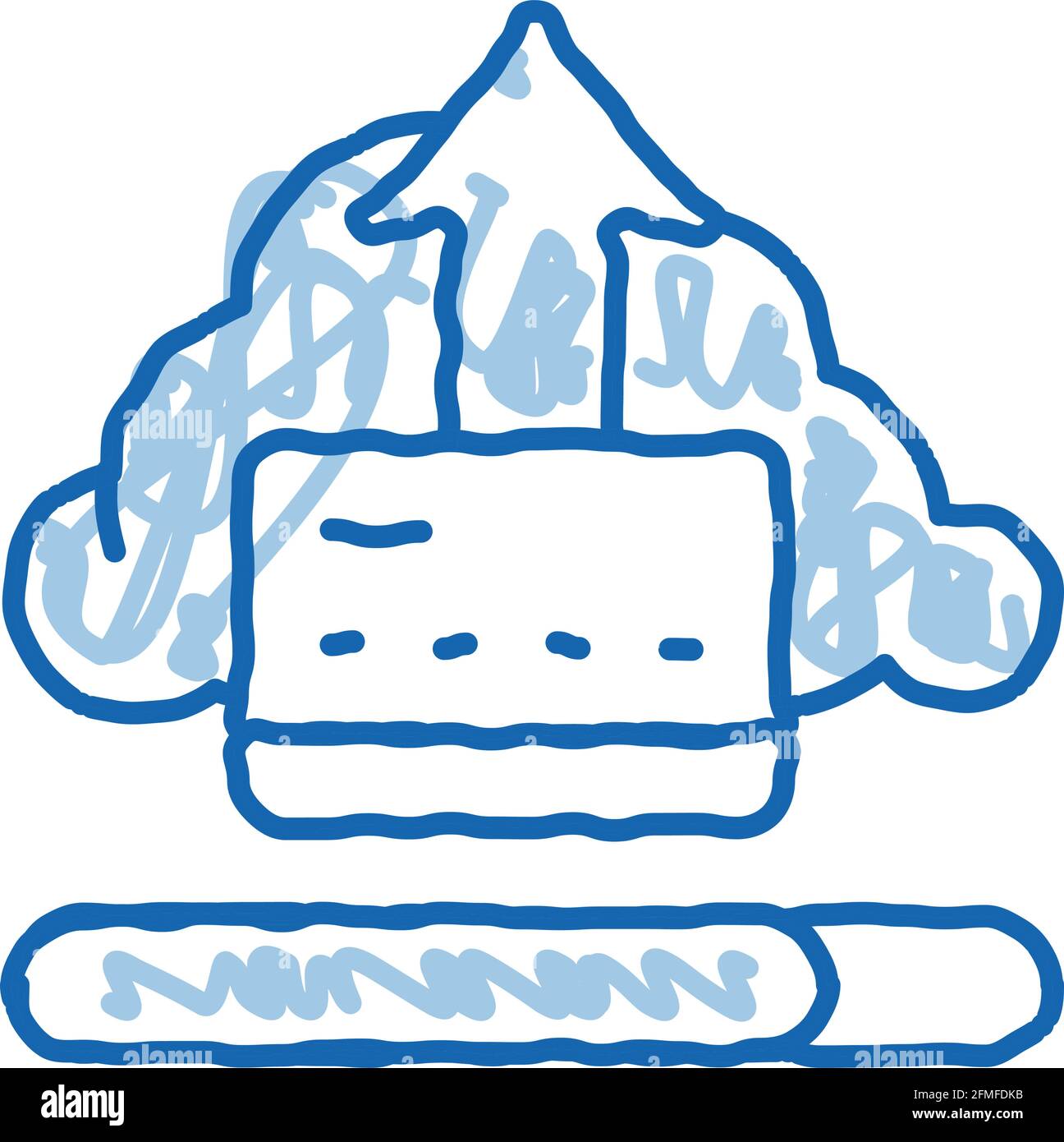 WriteOff Data Through Cloud Storage doodle icon hand drawn