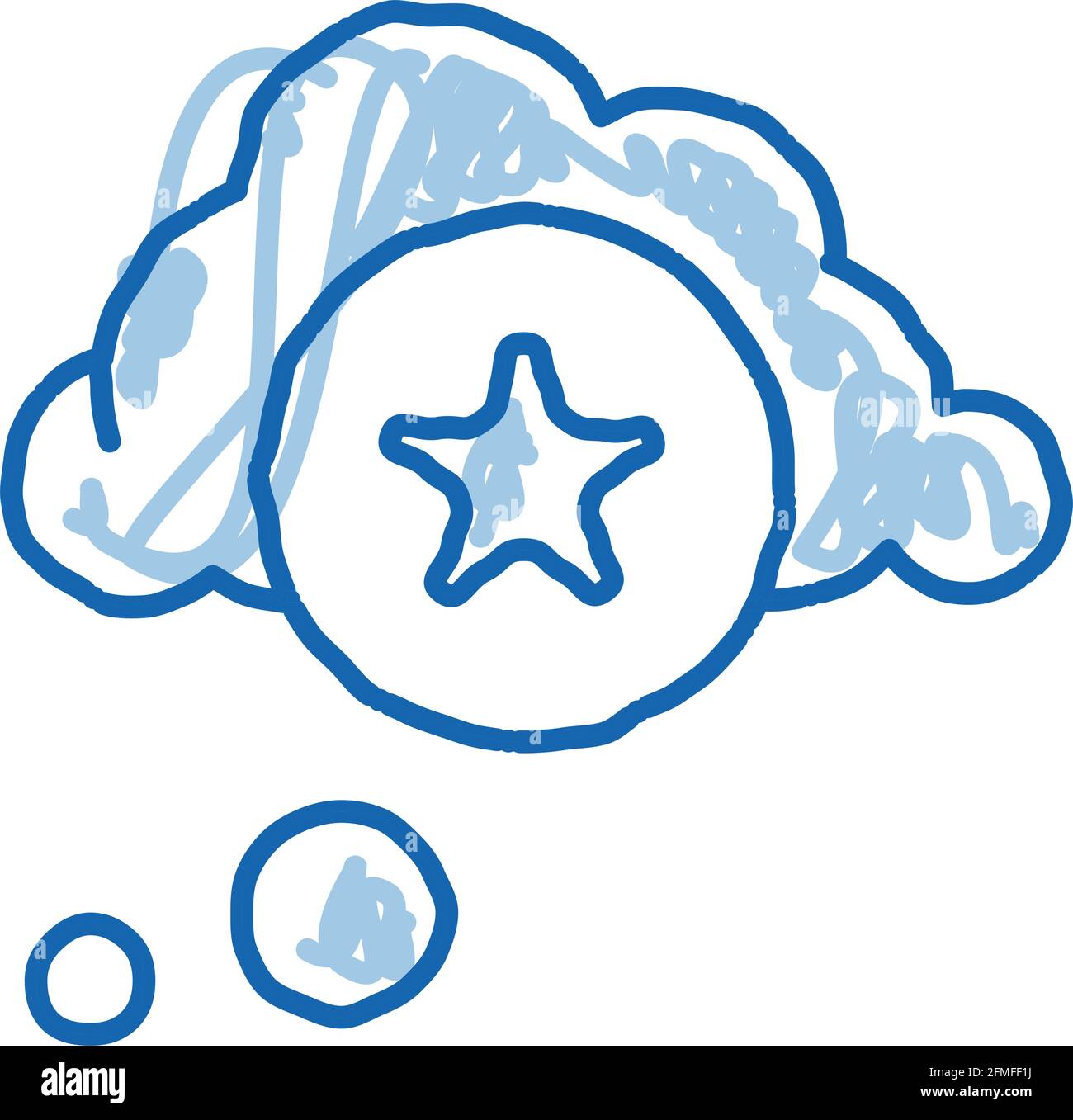 Star Bonus Cloud doodle icon hand drawn illustration Stock Vector Image ...