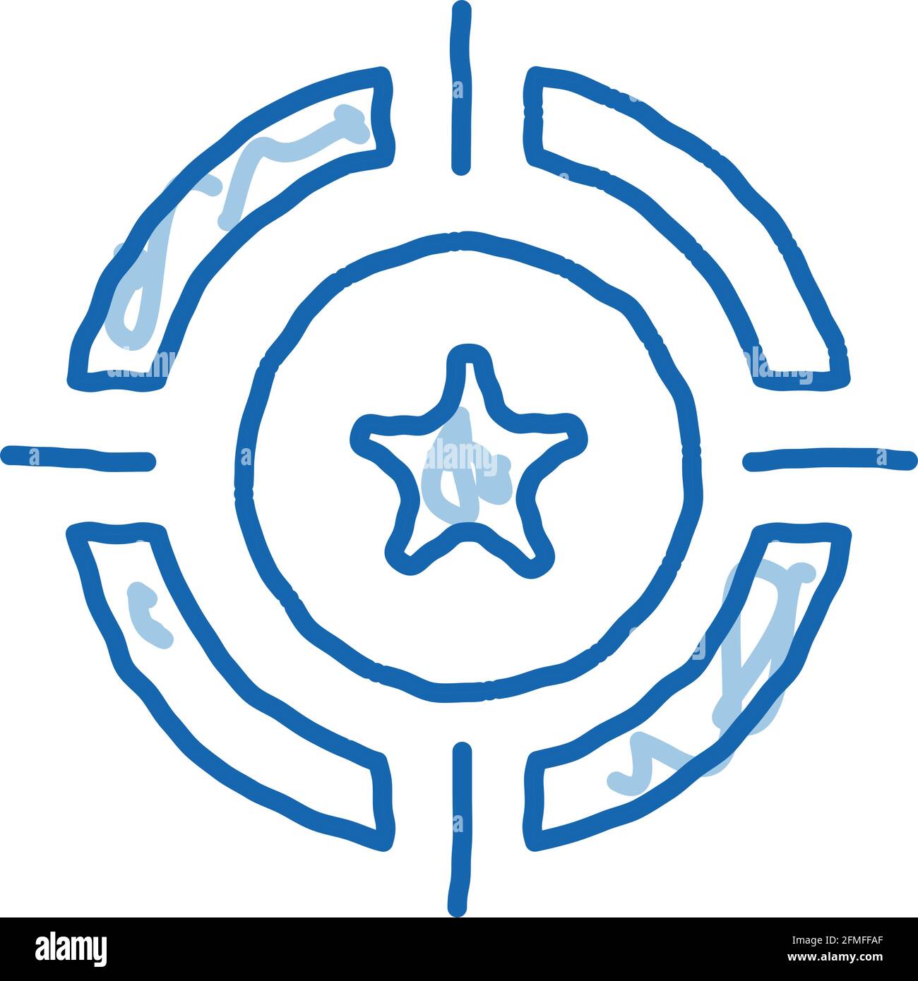 Bonus Target Sign doodle icon hand drawn illustration Stock Vector ...