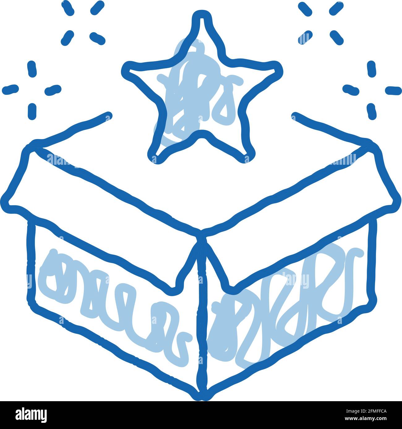 Star Bonus Box doodle icon hand drawn illustration Stock Vector Image ...