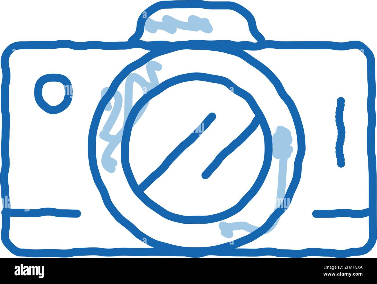 Travel Hiking Camera doodle icon hand drawn illustration Stock Vector ...