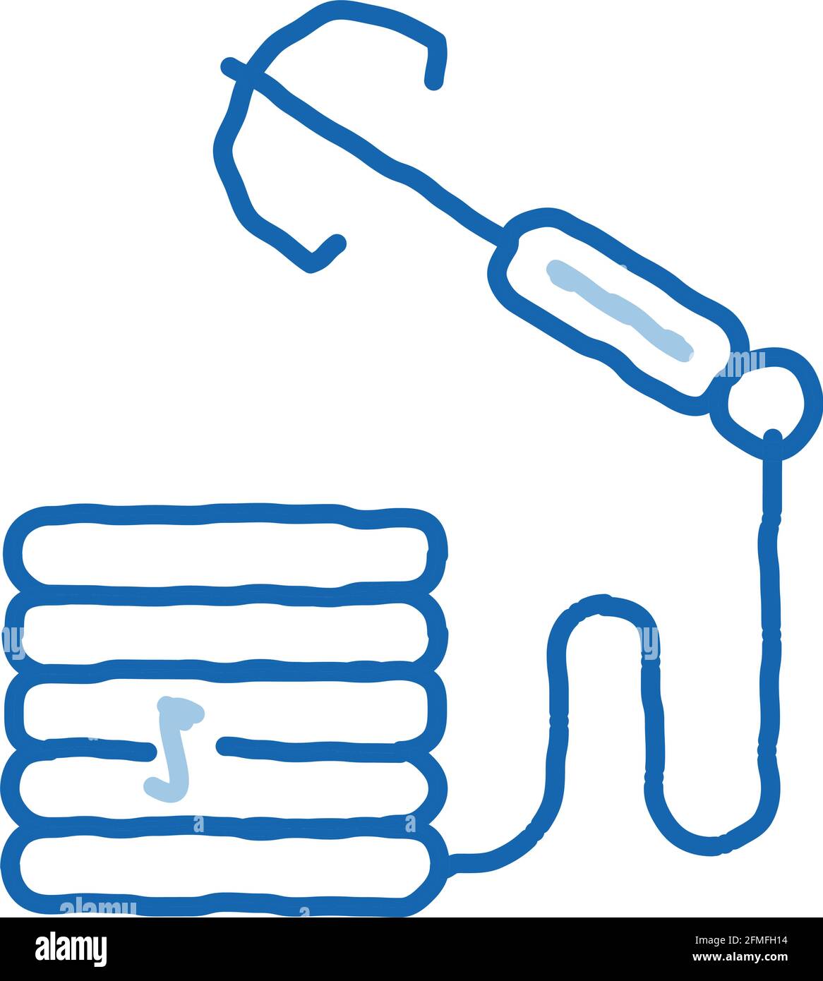 Fish Tackle Hooks doodle icon hand drawn illustration Stock Vector