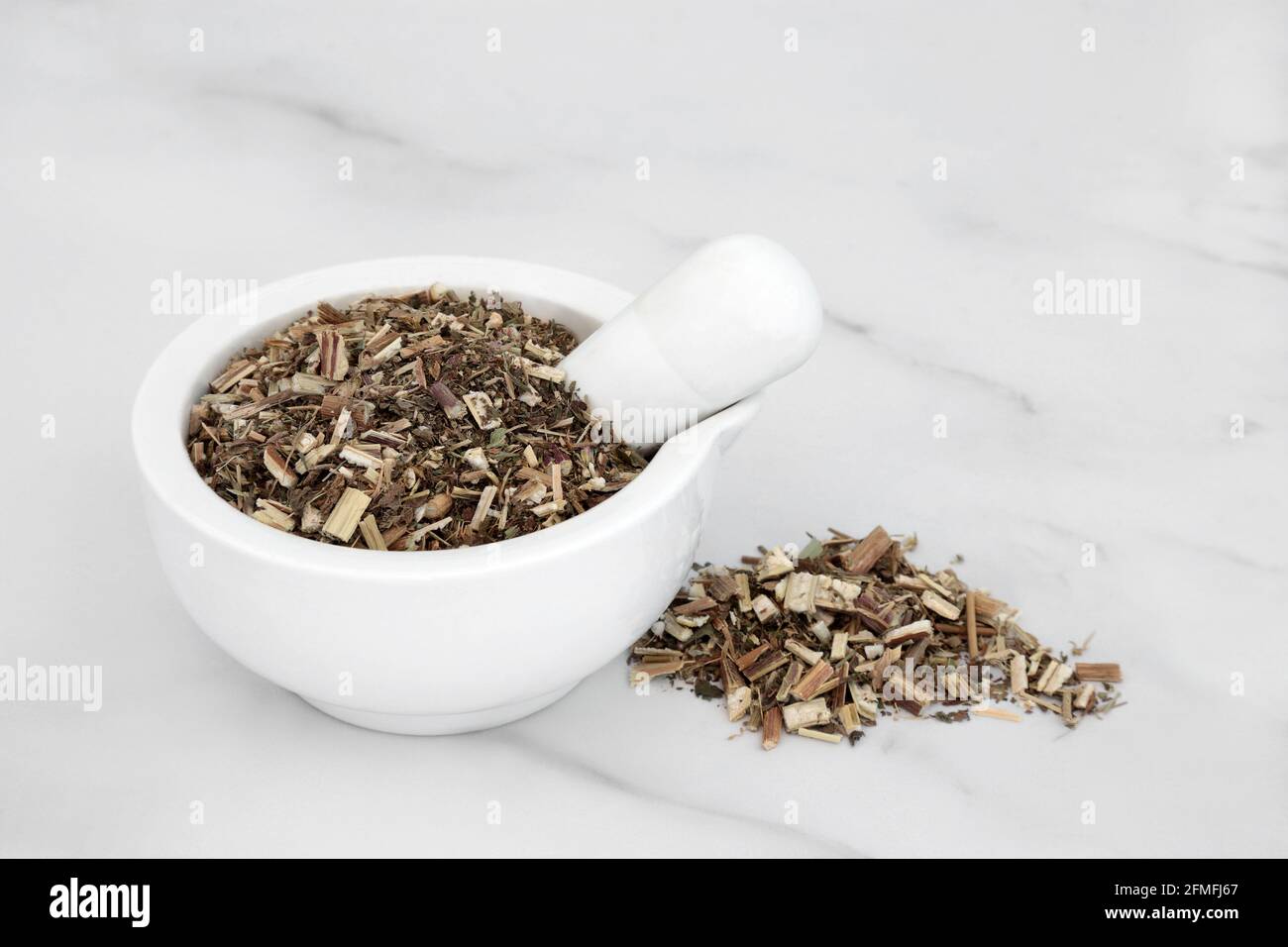 Boneset herb used in herbal medicine to reduce fever, treat constipation, influenza, swine flu