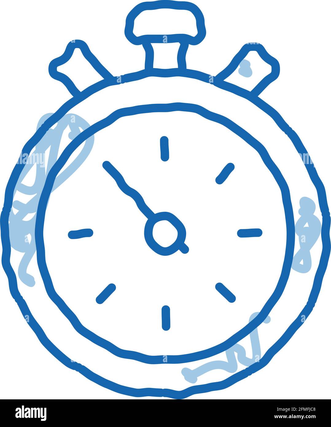 Competition Sport Stopwatch doodle icon hand drawn illustration Stock ...