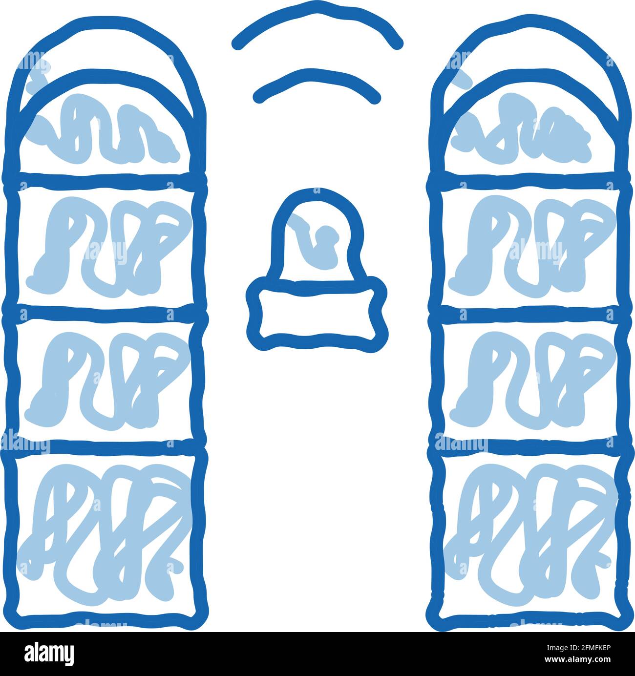 Alarm Signal Control doodle icon hand drawn illustration Stock Vector ...