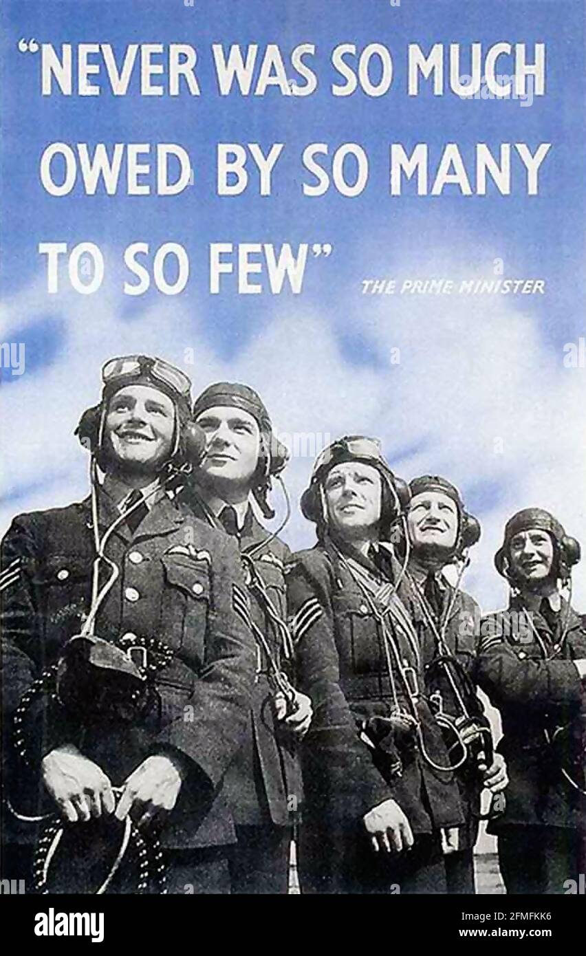 RAF tribute poster WW2 Stock Photo