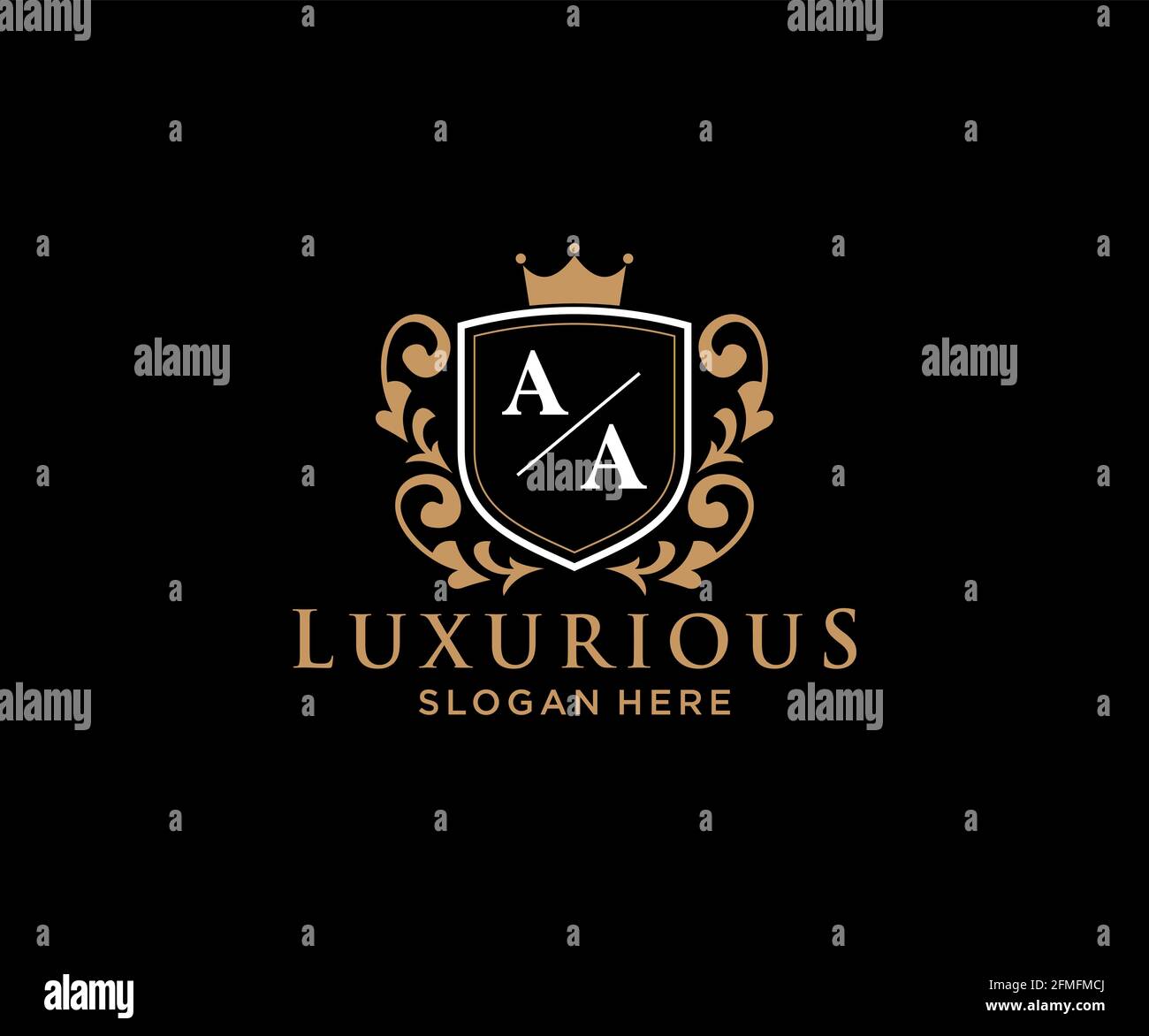 Letter Royal Luxury Logo Template In Vector Art For Restaurant Royalty Boutique Cafe Hotel Heraldic Jewelry Fashion And Other Vector Illustr Stock Vector Image Art Alamy