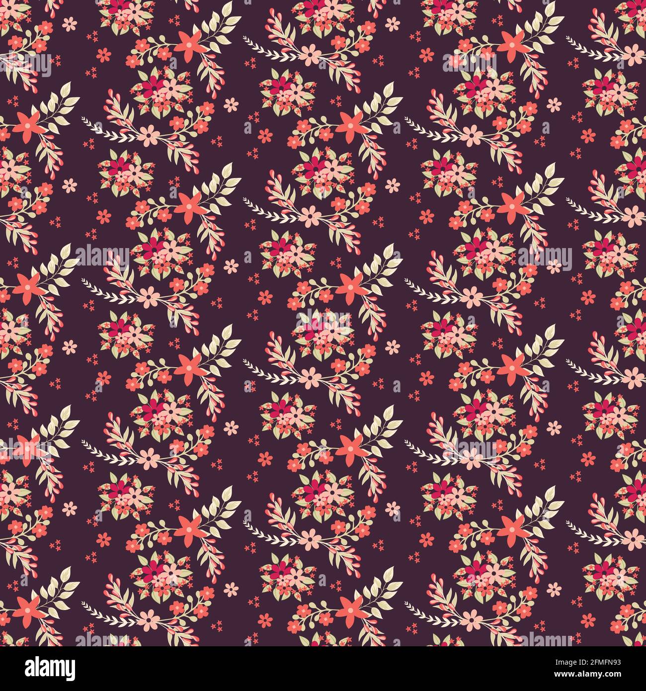 Classic wallpaper vintage flower pattern background Stock Vector Image