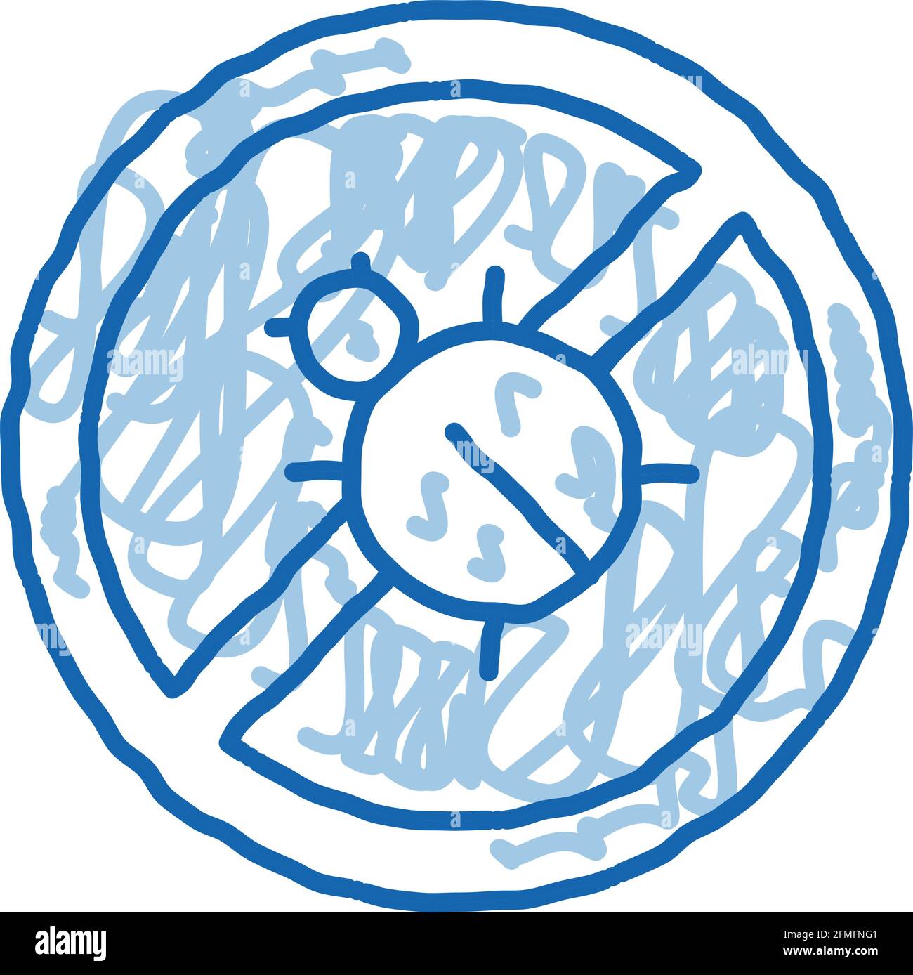 Anti Bed Mattress Bug doodle icon hand drawn illustration Stock Vector