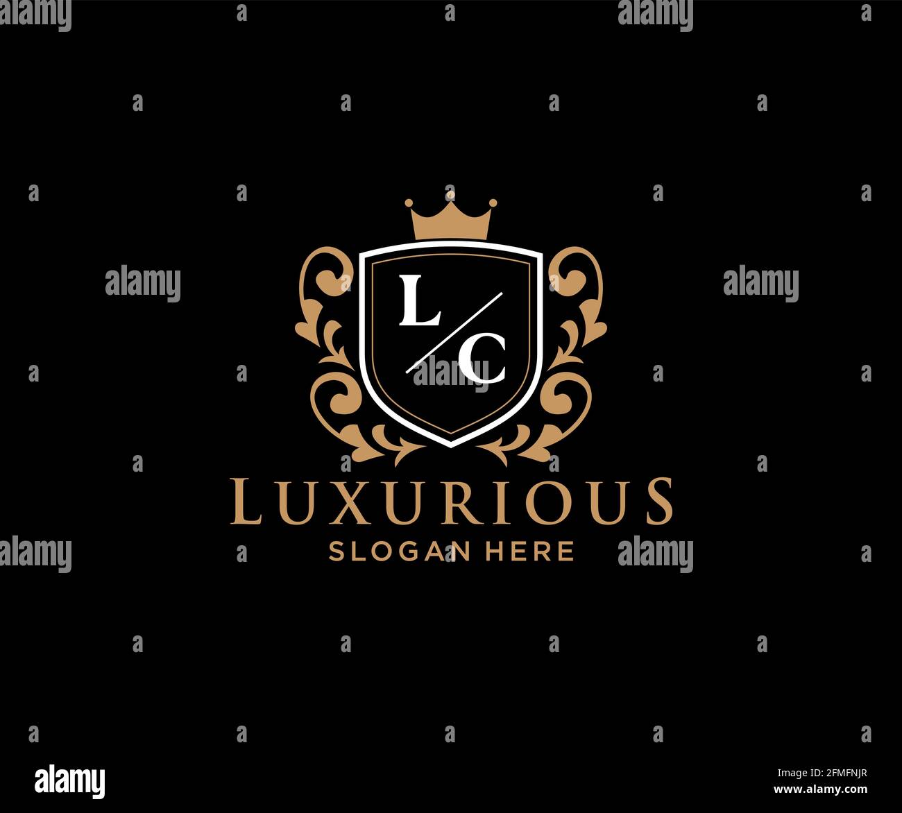 LC Letter Royal Luxury Logo template in vector art for Restaurant ...