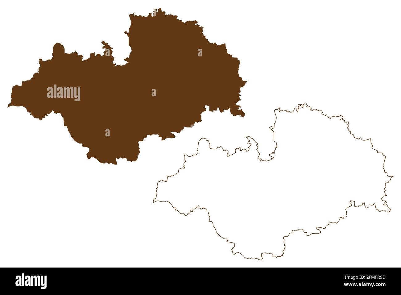 Ludwigslust-Parchim district (Federal Republic of Germany, rural district,  State of Mecklenburg-Vorpommern, Western Pomerania or West) map vector illu  Stock Vector Image & Art - Alamy