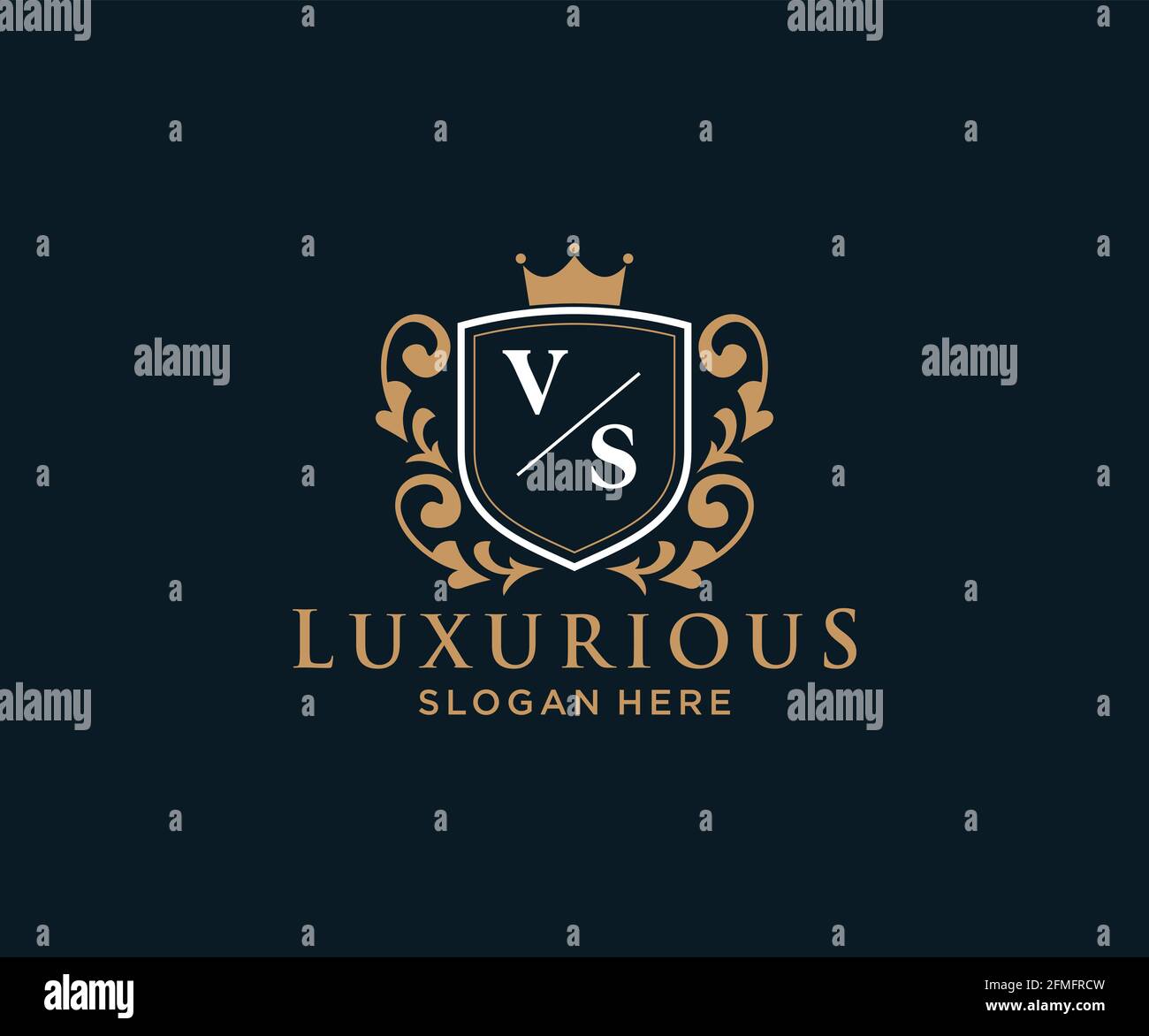VS Letter Royal Luxury Logo template in vector art for Restaurant ...